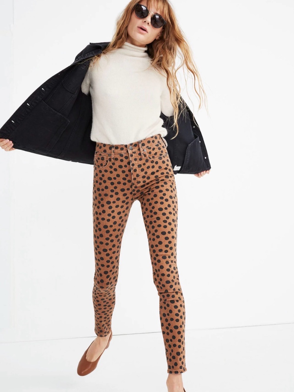 NWOT Madewell 10" High-Rise Skinny Jeans in Leopard Dot